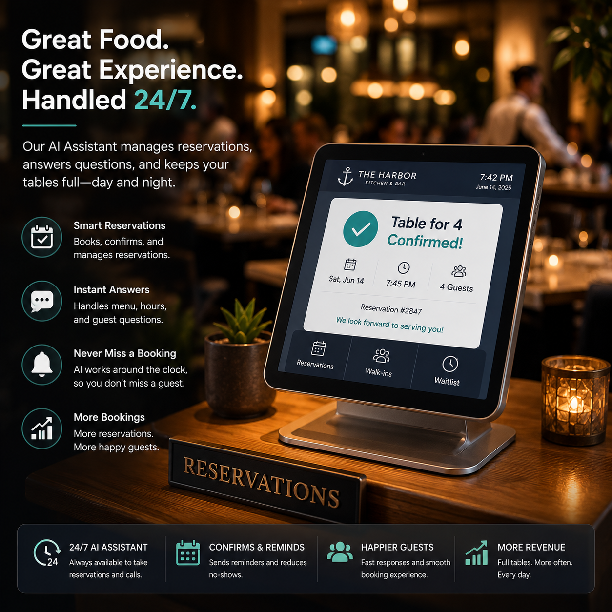 Restaurant Reservation Feature Mockup